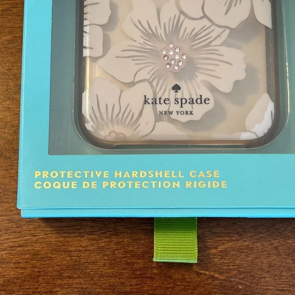 New in Box Kate Spade iphone 6.1 case floral with crystals